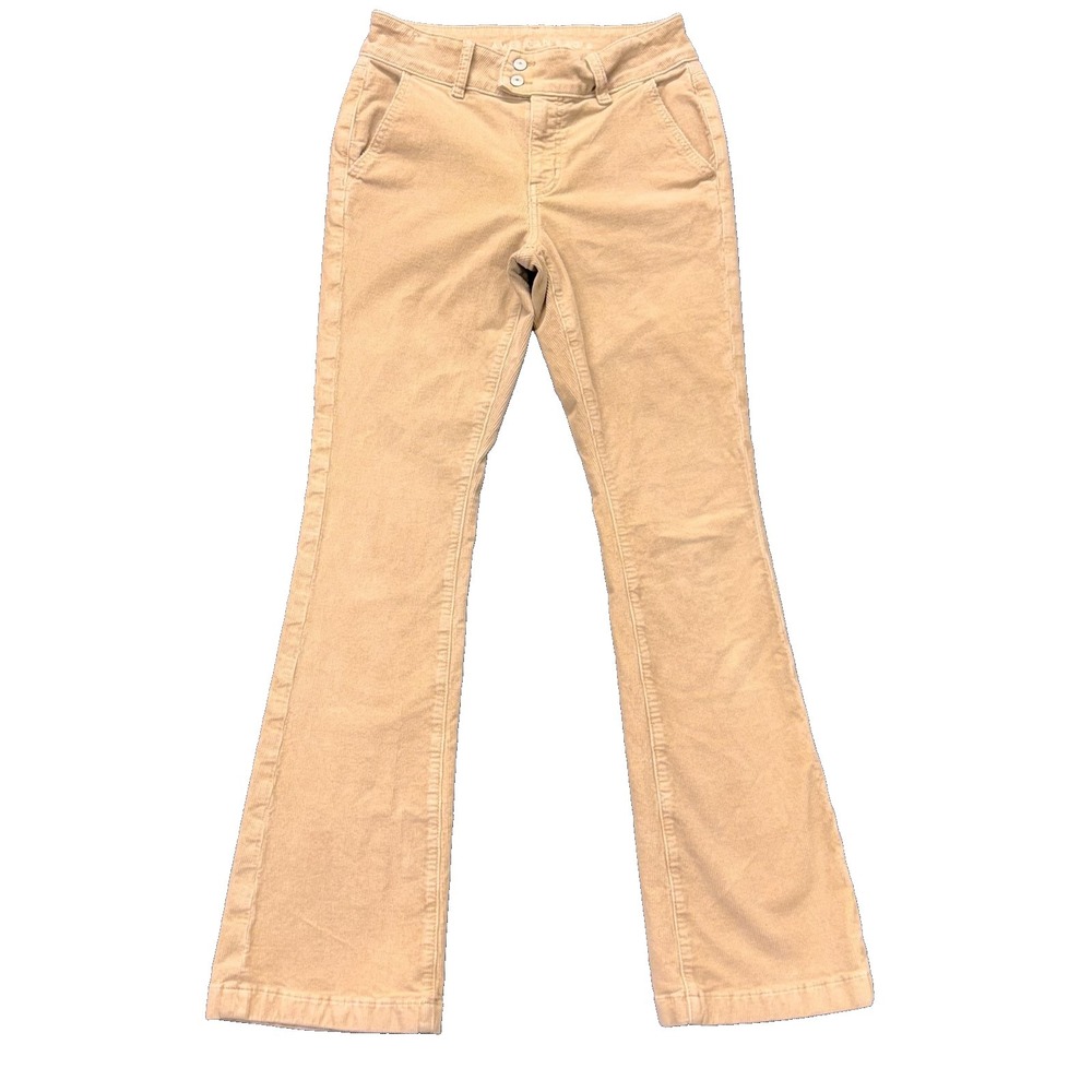 American Eagle Pants Womens 4 Beige High Rise Kick Boot Corduroy Stretch 29x32